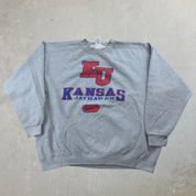J- Vintage Nike Kansas Jayhawk Text Made In USA Crewneck - XL