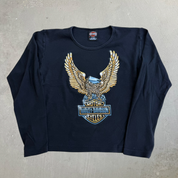 J- Vintage '03 Harley Davidson Santa Fe New Mexico Long Sleeve Tee - Women's XL