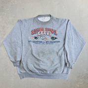 Vintage '02 Logo Athletic NFL Super Bowl 36 Patriots Vs Rams Graphic Crewneck - L