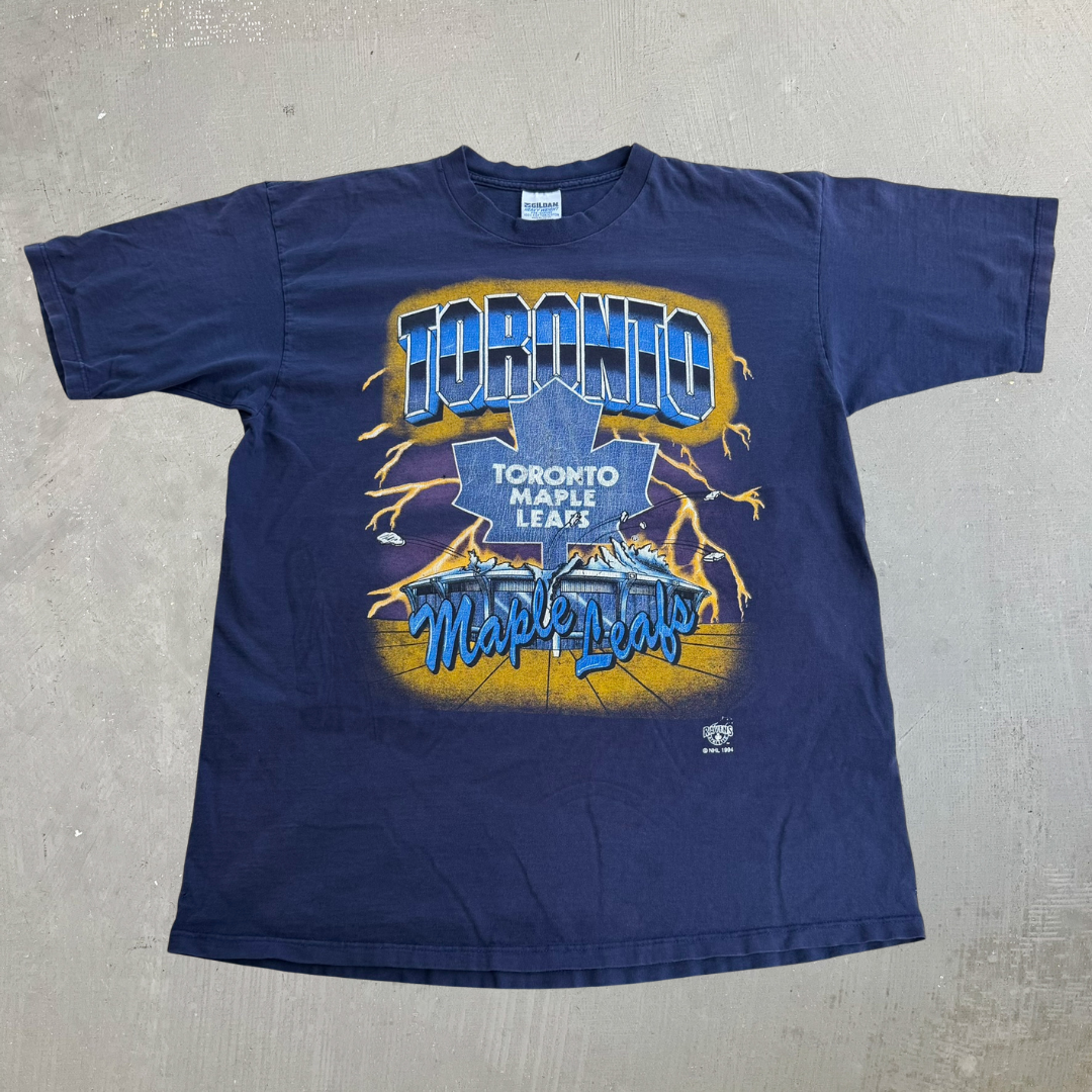 J- Vintage '94 Toronto Maple Leafs NHL Arena Graphic & Text Tee - XL