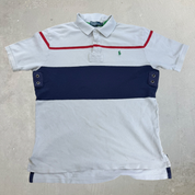 J- Vintage Polo Ralph Lauren Embroidered Logo Polo Shirt - XL