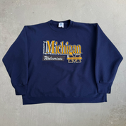 Vintage '93 University Of Michigan Graphic Text Made In USA Crewneck - XL
