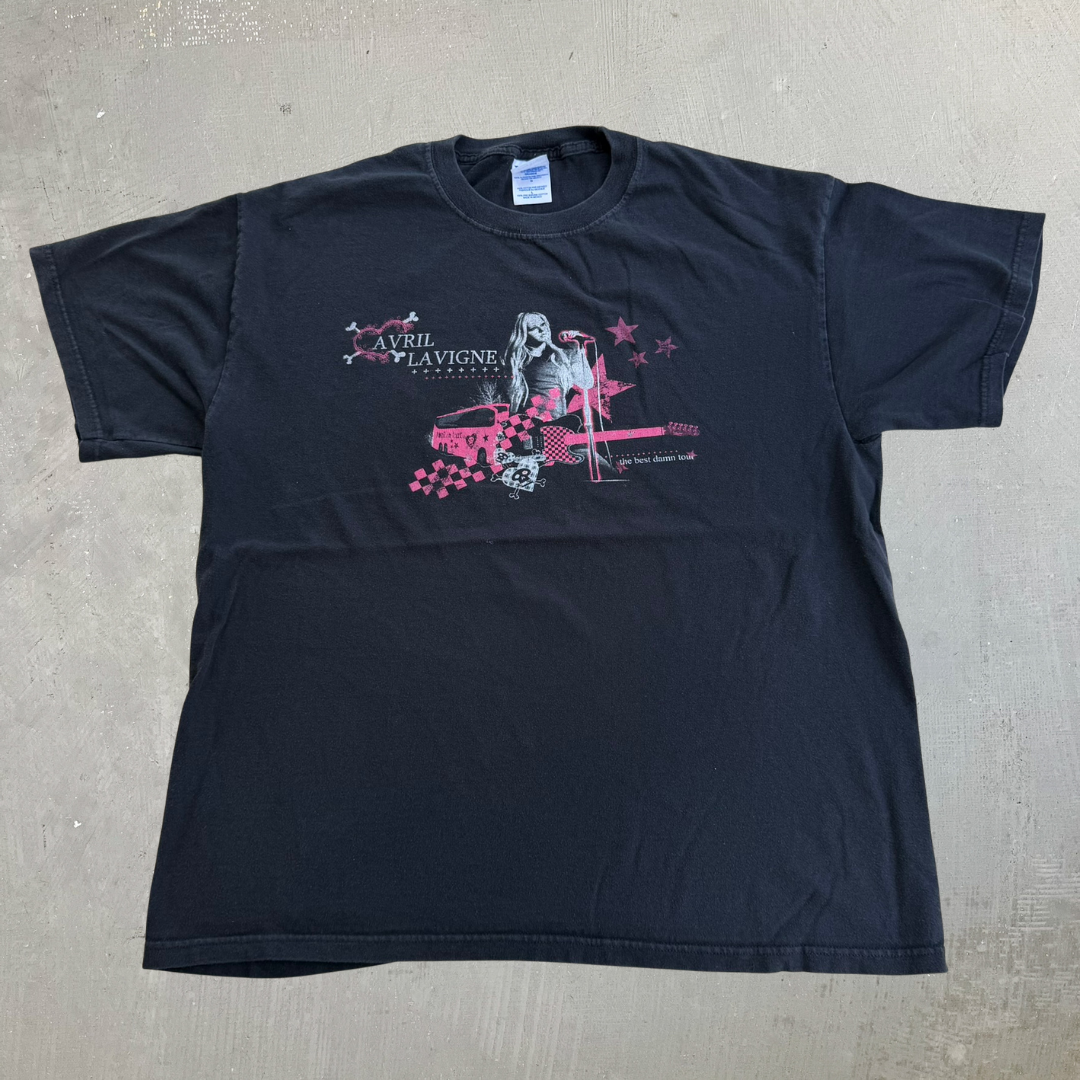 J- Vintage '08 Avril Lavigne The Best Damn Tour Graphic Tee - L