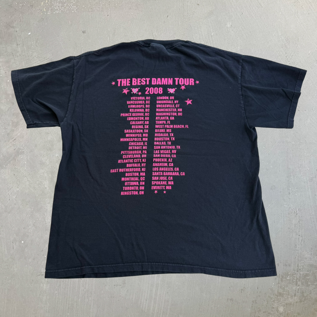 J- Vintage '08 Avril Lavigne The Best Damn Tour Graphic Tee - L