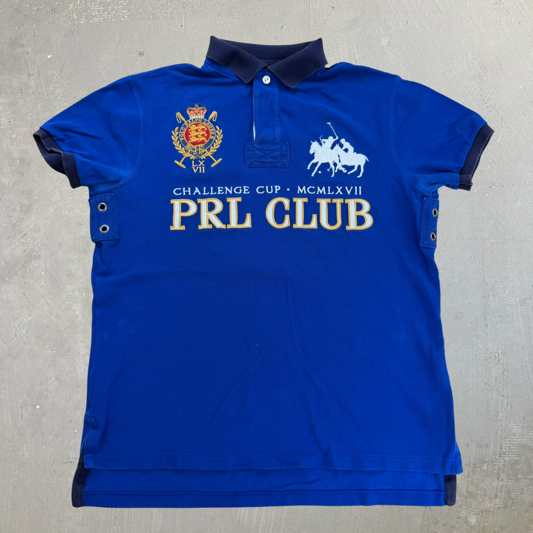 J- Vintage Polo Ralph Lauren Embroidered PRL Club Polo Shirt - M