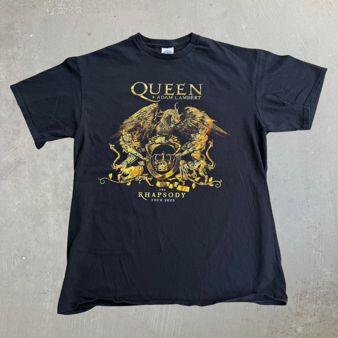 J- '23 Queen & Adam Lambert The Rhapsody Tour Graphic Tee - L
