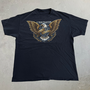 J- Vintage '95 Harley Davidson North Hampton V-Twin Tradition Graphic Single Stitch Tee - XL