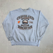 Vintage 90s Cleveland Browns NFL Lee Graphic Text & Logo Crewneck - M