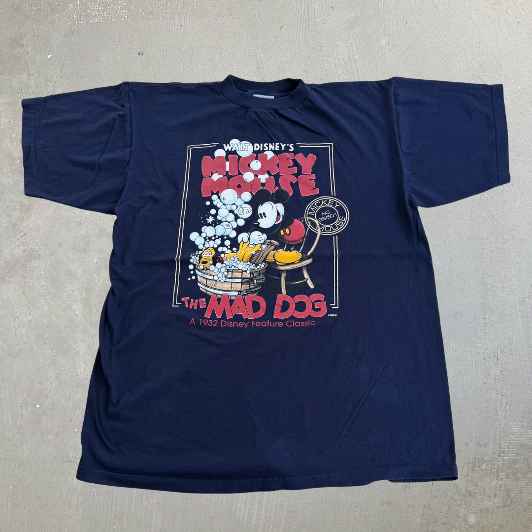 J- Vintage 90s Disney Mickey Mouse & The Mad Dog Graphic Admit One Made In Canada Tee - L