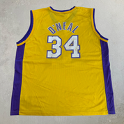 J- Vintage 90s Los Angeles Lakers Shaquille O'Neal NBA Champion Basketball Jersey - M