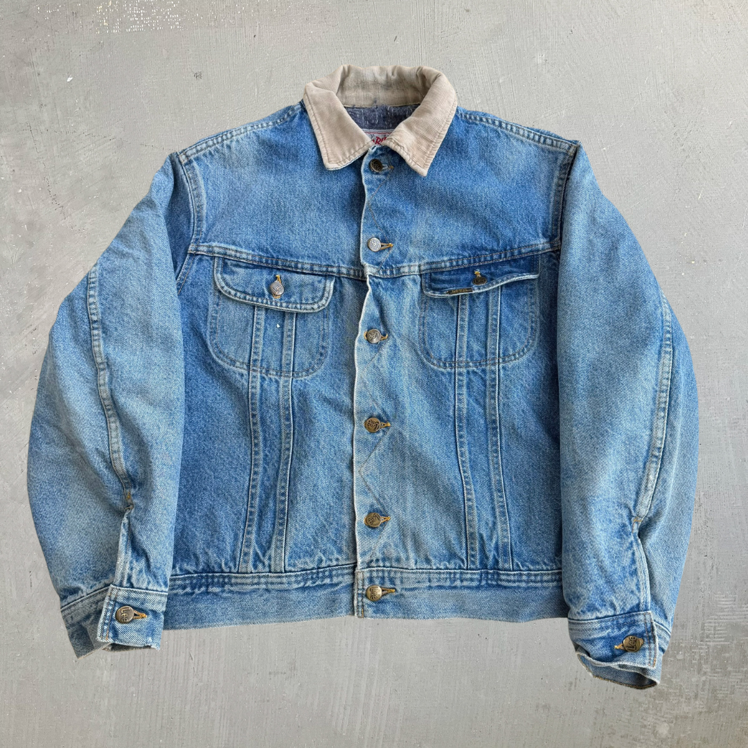 J- Vintage 80s Lee Storm Rider Blanket Lined Denim Jacket - 42 (fits L)