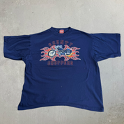 J- Vintage County Choppers Text & Motorcycle Graphic Tee - XL