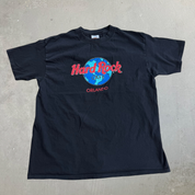 J- Vintage Hard Rock Cafe Orlando Text Graphic Made In USA Single Stitch Tee - XL
