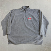 J- Vintage Nike Embroidered Swoosh & Text Made In USA Quarter Zip Polar Fleece - 2XL