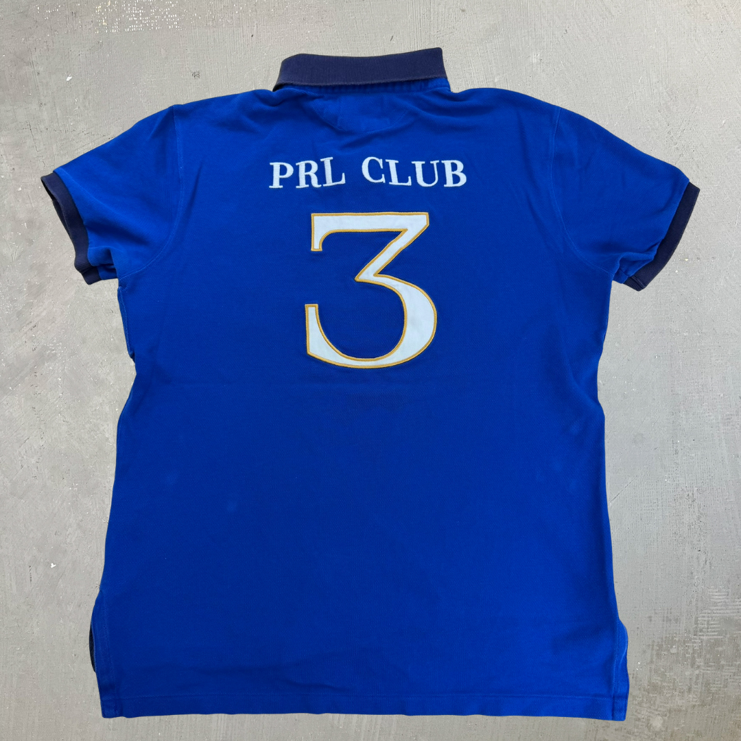 J- Vintage Polo Ralph Lauren Embroidered PRL Club Polo Shirt - M