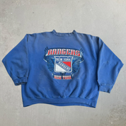 Vintage 90s New York Rangers NHL Logo Athletic Graphic Logo Made In USA Crewneck - XL