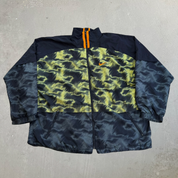 J- Vintage 90s Nike Brushstroke Camo Pattern Lightweight Zip Up Jacket - M