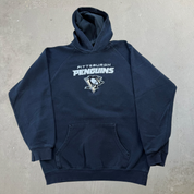 J- Vintage Pittsburgh Penguins NHL Reebok Embroidered Logo Hoodie - M