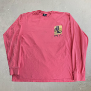 J- Stussy Design Easter Island Picture Graphic Long Sleeve Tee - L