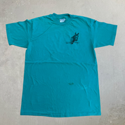 J- Vintage Two Lucky Cowboys Graphic Made In USA Single Stitch Tee - L