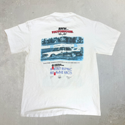 J- Vintage '96 Monterey Automobile Race Graphic Single Stitch Tee - M