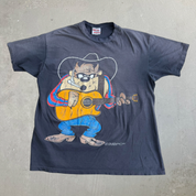 Vintage '93 Looney Tunes Taz Devil Country Singer Graphic Made In Canada Single Stitch Tee - L
