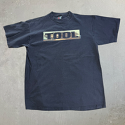 J- Vintage '92 Tool All Indians No Chief Text Made In Jamaica Giant Tag Tee - XL