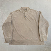 J- Vintage Polo RL Embroidered Henley Crewneck - 2XL