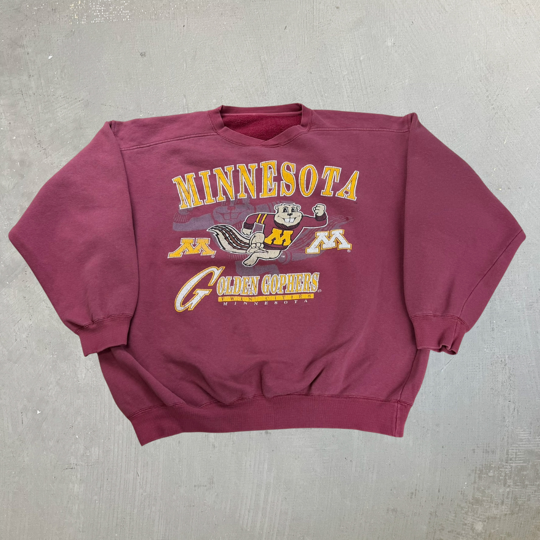 J- Vintage Minnesota Golden Gophers Graphic Crewneck - XL