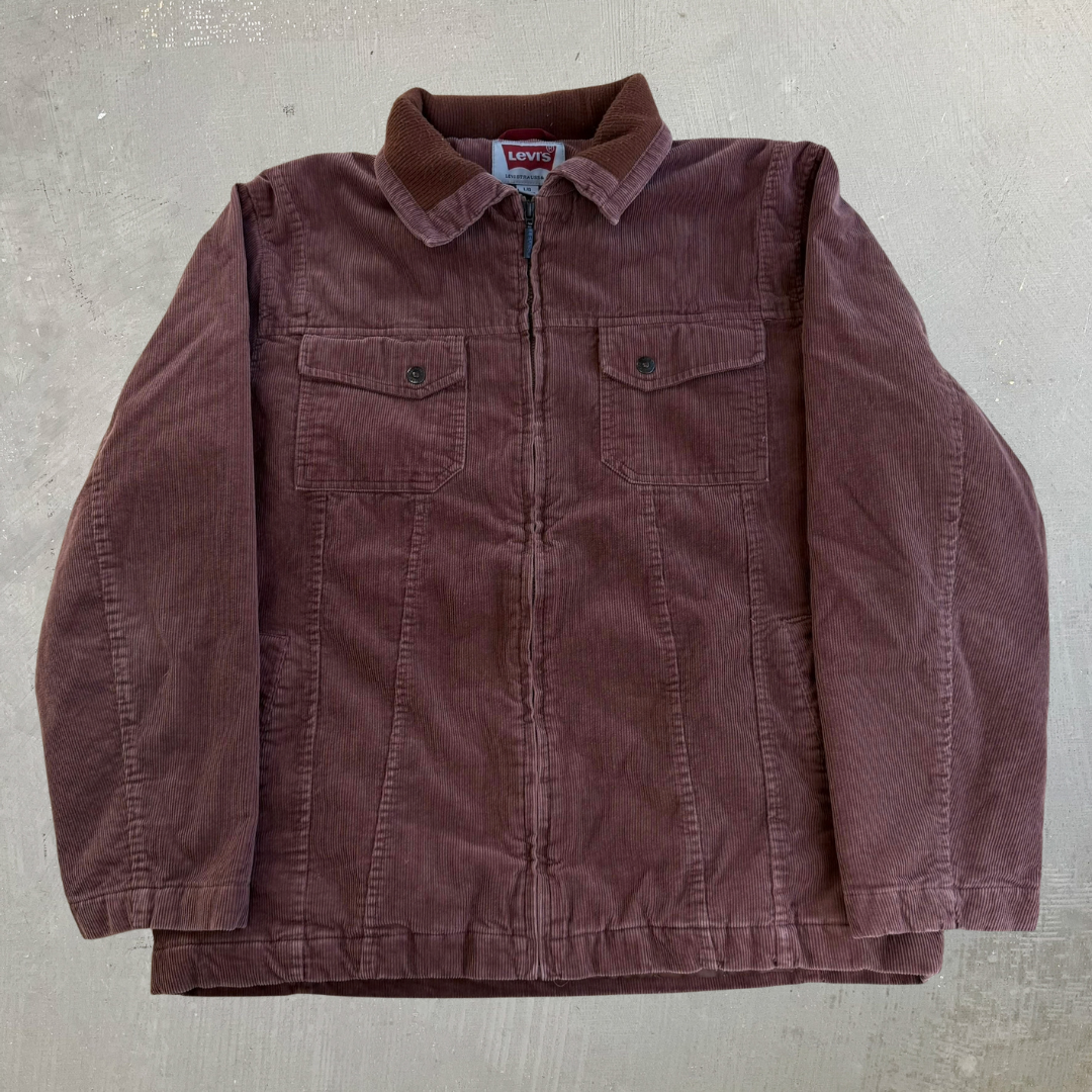 Levi's Quilt Lined Corduroy Zip Up Work Jacket - L