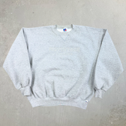 J- Vintage HG Vintage Calgary Embroidered Text Grey Russell Made In USA Crewneck - XL
