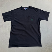 J- Vintage Ralph Lauren Chaps Embroidered Text Pocket Tee - M