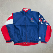 J- Vintage '96 Starter Team USA Atlanta Olympics Zip Up Lightweight Windbreaker - M