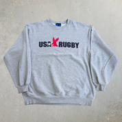 J- Vintage Y2K Adidas Team USA Rugby Embroidered Logo Graphic Crewneck - L