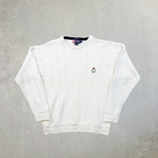 F- Vintage 90s Chaps Ralph Lauren Embroidered Crest Knit Sweater