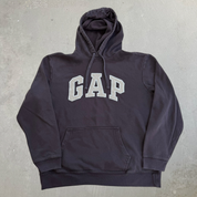 J- Vintage Gap Embroidered Logo Chocolate Brown Hoodie - L