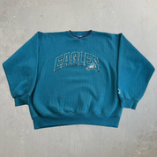 J- Vintage Philadelphia Eagles NFL Starter Embroidered Text & Logo Crewneck - XL