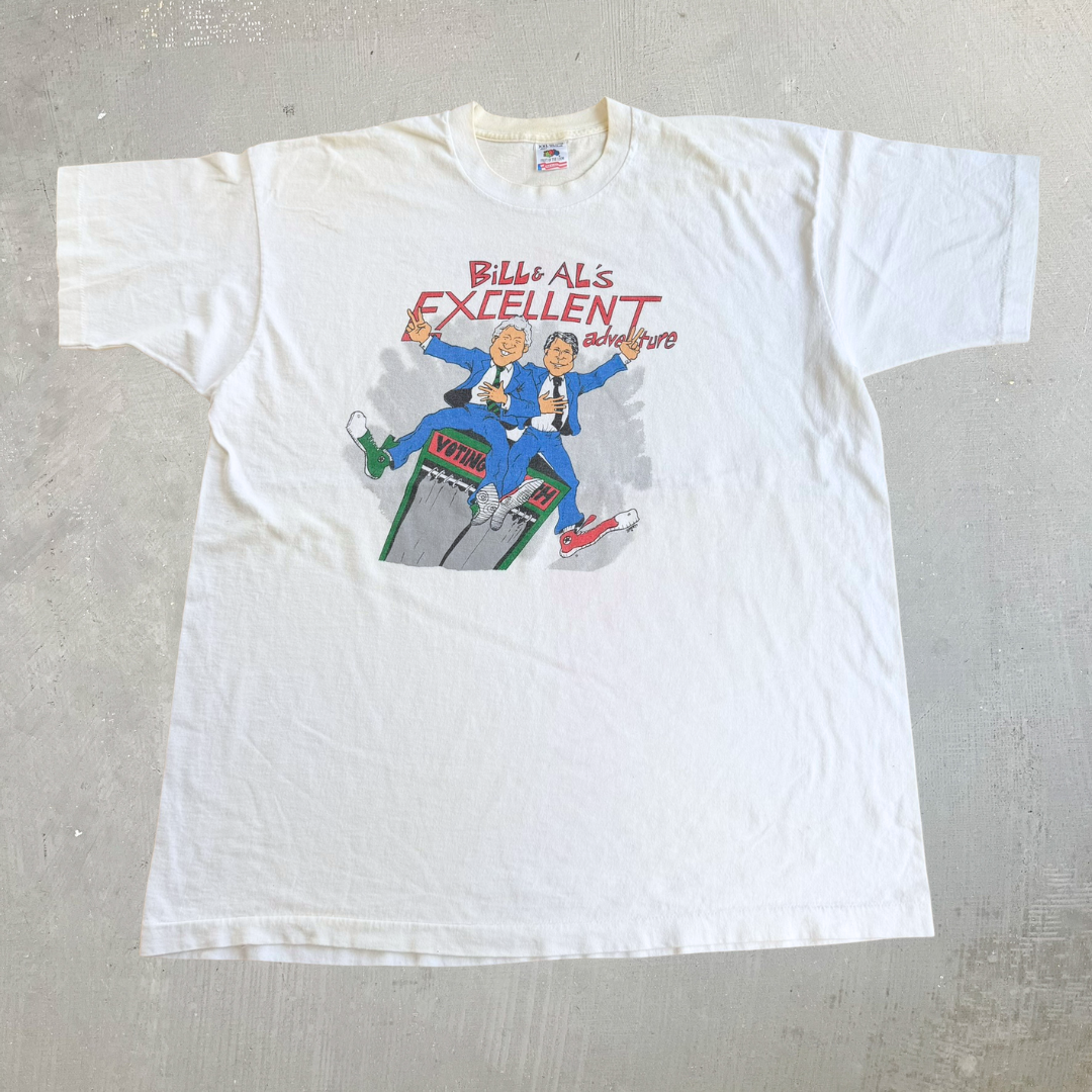 J- Vintage Bill & Al's Excellent Adventure Graphic Made In USA Single Stitch - 2XL