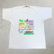 J- Vintage 90s Los Angeles Hollywood Graphic Made In USA Single Stitch Tee - XL