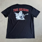 J- Vintage True Religion Logo & Buddha Graphic Tee - L