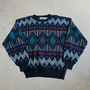J- Vintage Gabrielle Patterned Knit Sweater - L