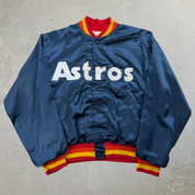 J- Vintage Houston Astros MLB Embroidered Text Bomber Jacket - M