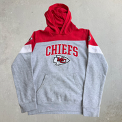 J- Vintage Kansas City Chiefs NFL Embroidered Logo Hoodie - Youth L