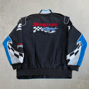 J- Vintage Choco Canada Snap On racing Zip Up Racing Jacket - XL