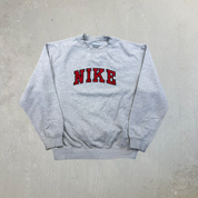 F- Vintage '00 Nike Embroidered Text Grey Crewneck