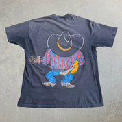 Vintage '93 Looney Tunes Taz Devil Country Singer Graphic Made In Canada Single Stitch Tee - L
