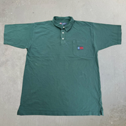 J- Vintage Ralph Lauren Chaps Embroidered Text Pocket Polo Shirt - 2XL