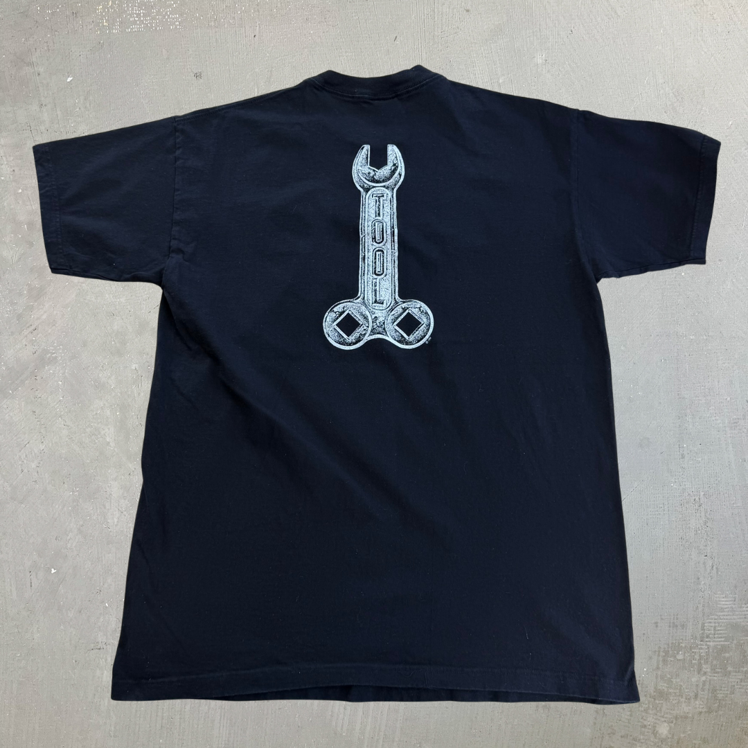 J- Vintage Tool Wrench Graphic Made In Mexico Giant Tag Tee - XL