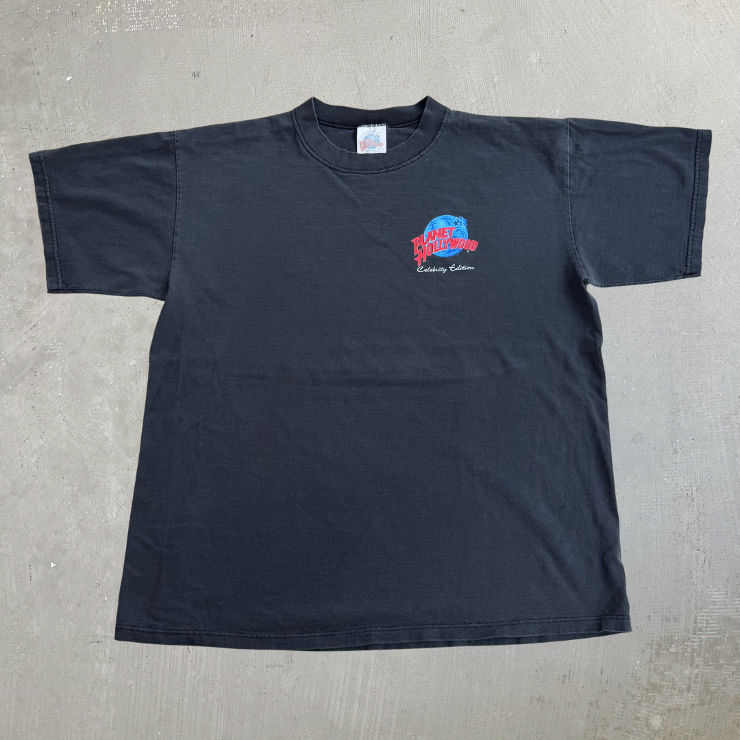 J- Vintage '91 Planet Hollywood Sylvester Stallone Graphic Made In USA Tee - L