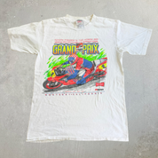 J- Vintage '91 Laguna Raceway Grand Prix Yamaha Motorcycle International Graphic Single Stitch Tee - L